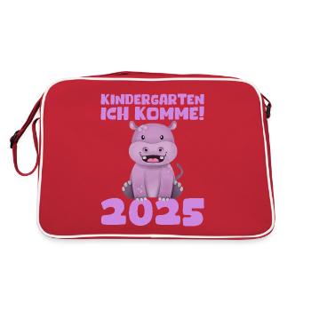 kiKindergarten 2025 Kids Gift Kita 2025 Decoration - Retro Bag - red/white - Back