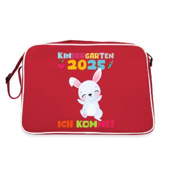 kiKindergarten 2025 Kids Gift Kita 2025 Decoration - Retro Bag - red/white - Back