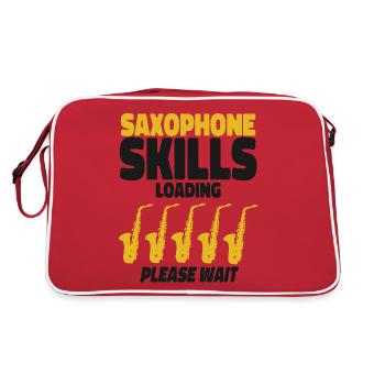 Saxophone Saxophone Skills Loading - Retro Tasche - Rot/Weiß - Hinten
