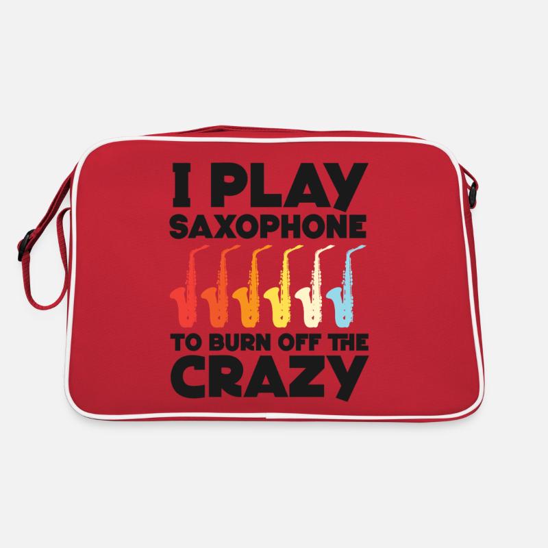 Saxophone I Play Saxophone To Burn Retro Tasche
