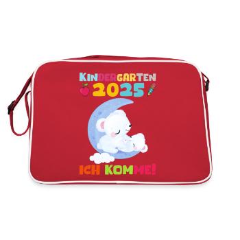 Kindergarten 2025 Kids Gift Kita 2025 Decoration - Retro Bag - red/white - Back