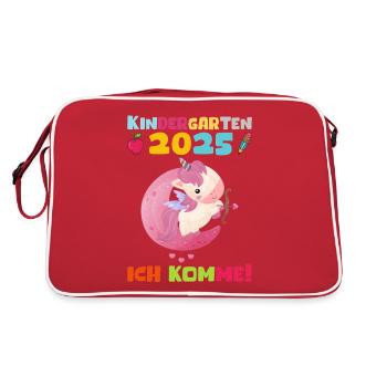 Kindergarten 2025 Girl Gift Kita 2025 Decoration - Retro Bag - red/white - Back