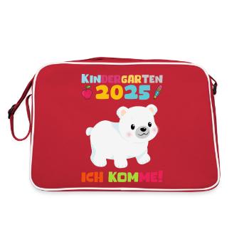Kindergarten 2025 Children Gift Kita 2025 Decoration - Retro Bag - red/white - Back