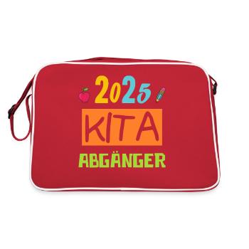 Adieu Maternelle 2025 Cadeau Fille Garçons - Sac Retro - rouge/blanc - Dos