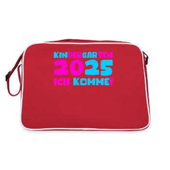 Kindergarten 2025 Kids Gift Kita 2025 Decoration - Retro Bag - red/white - Back