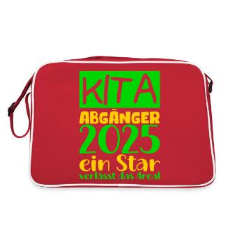 Farewell Kindergarten 2025 Gift Girls Boys - Retro Bag - red/white - Back