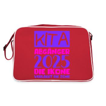 Farewell Kindergarten 2025 Gift Girl Boys - Retro Bag - red/white - Back