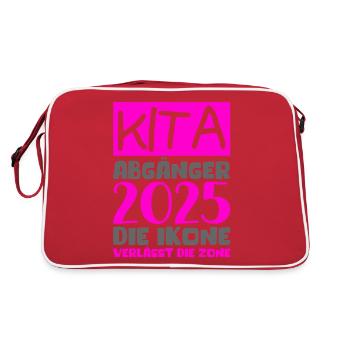 Farewell Kindergarten 2025 Gift Girls Boys - Retro Bag - red/white - Back