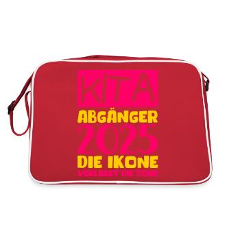 Farewell Kindergarten 2025 Gift Girl Boys - Retro Bag - red/white - Back