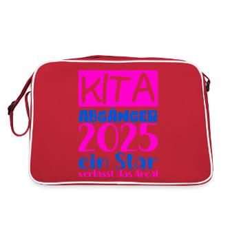 Farewell Kindergarten 2025 Gift Girls Boys - Retro Bag - red/white - Back