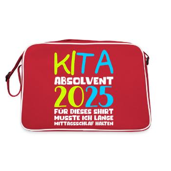 Farewell Kindergarten 2025 Gift Girl Boys - Retro Bag - red/white - Back