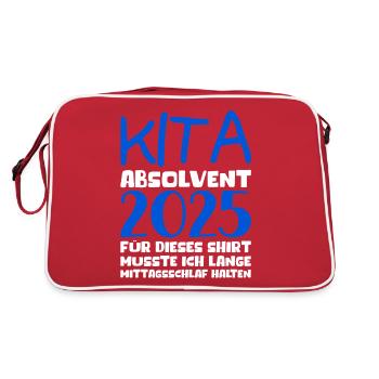 Adieu Maternelle 2025 Cadeau Fille Garçons - Sac Retro - rouge/blanc - Dos
