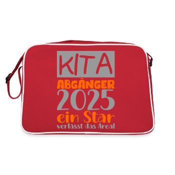 Farewell Kindergarten 2025 Gift Girl Boys - Retro Bag - red/white - Back