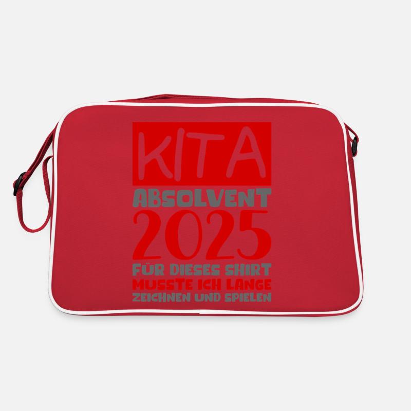 Abschied Kindergarten 2025 Geschenk Mädchen Jungen Retro Tasche
