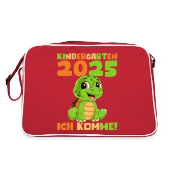 Kindergarten 2025 Kids Gift Kita 2025 Decoration - Retro Bag - red/white - Back