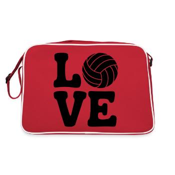 volley-ball dire drôle de cadeau de volley-ball - Sac Retro - rouge/blanc - Dos
