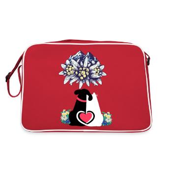 Autriche Tyrol Chat Chien Chats Chiens Suisse - Sac Retro - rouge/blanc - Dos