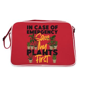 Plant Lover Gardening In Case Of - Retro Tasche - Rot/Weiß - Hinten
