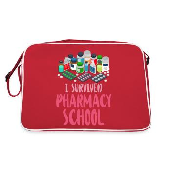 Pharmacy Tech Technician - Retro Tasche - Rot/Weiß - Hinten
