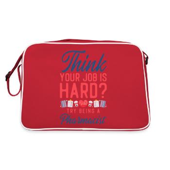Technicien en pharmacie - Sac Retro - rouge/blanc - Dos