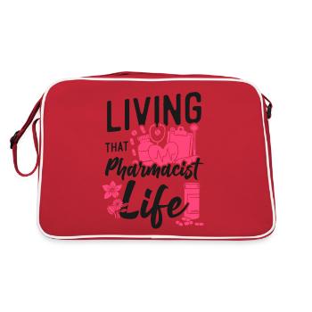 Pharmacy Tech Technician - Retro Bag - red/white - Back