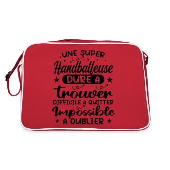 Une Super Handballeuse - Cadeau handballeuse - Sac Retro - rouge/blanc - Dos
