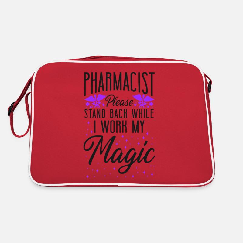 Pharmacy Tech Technician - Retro Tasche - Rot/Weiß