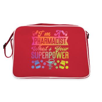 Technicien en pharmacie - Sac Retro - rouge/blanc - Dos