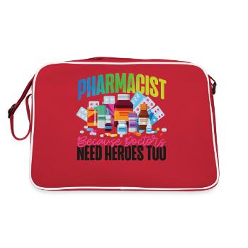 Pharmacy Tech Technician - Retro Bag - red/white - Back