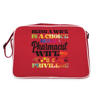 Pharmacy Tech Technician - Retro Bag - red/white - Back