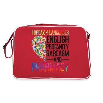 Pharmacy Tech Technician - Retro Tasche - Rot/Weiß - Hinten