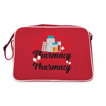 Pharmacy Tech Technician - Retro Bag - red/white - Back