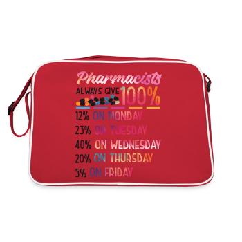 Pharmacy Tech Technician - Retro Tasche - Rot/Weiß - Hinten