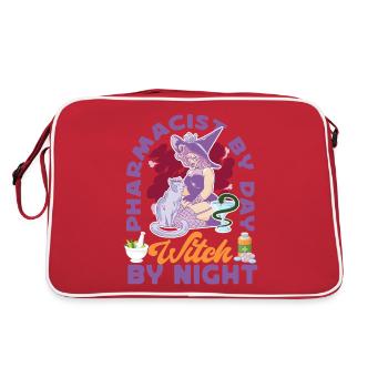 Pharmacy Tech Technician - Retro Bag - red/white - Back