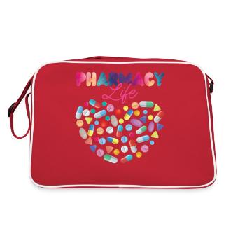 Pharmacy Tech Technician - Retro Bag - red/white - Back