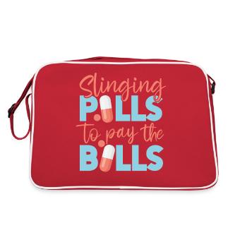 Pharmacy Tech Technician - Retro Bag - red/white - Back