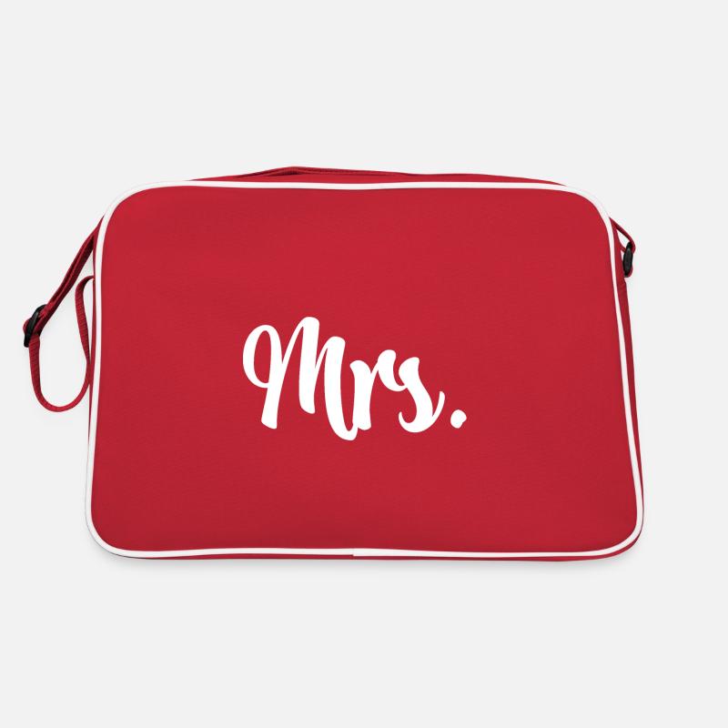 Mrs. Newlywed - Retro Tasche - Rot/Weiß