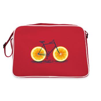 Orange vintage vieux vélo avec rétro cycle Cadre - Sac Retro - rouge/blanc - Dos