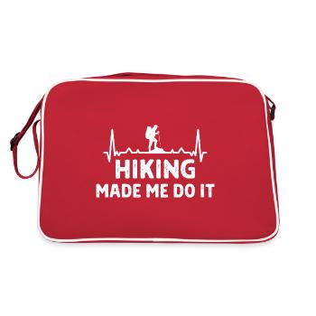 Klettern Kletterer Hiking Sprüche Geschenk - Retro Tasche - Rot/Weiß - Hinten