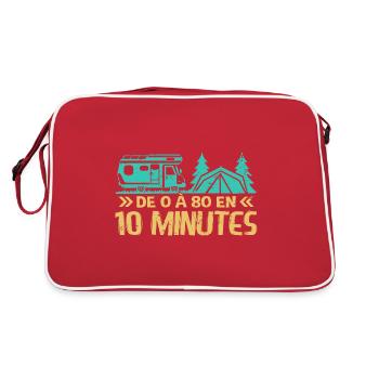 Camping Car Humour Camping Camper - Sac Retro - rouge/blanc - Dos