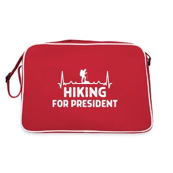 Klettern Kletterer Hiking Sprüche Geschenk - Retro Tasche - Rot/Weiß - Hinten