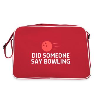 Bowling Dictons Bowling Bowler Skittles Cadeau - Sac Retro - rouge/blanc - Dos