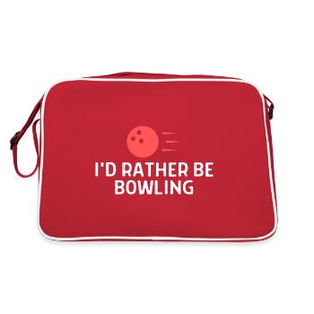 Bowling Dictons Bowling Bowler Skittles Cadeau - Sac Retro - rouge/blanc - Dos
