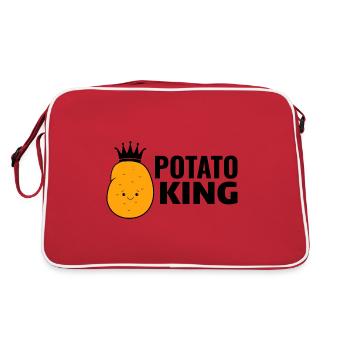 Amateur de pommes de terre Agriculteur végétalien Végétarien Drôle - Sac Retro - rouge/blanc - Dos