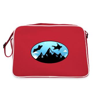 Wingsuit volant Base Jumping Parachutisme Wingsuit - Sac Retro - rouge/blanc - Dos