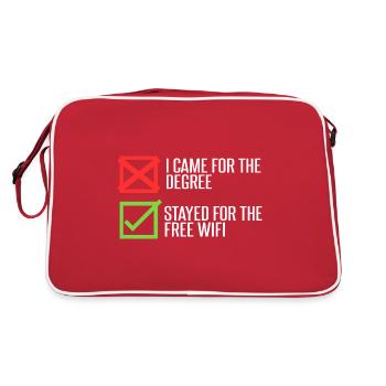 Stayed For The Wi-Fi - Retro Bag - red/white - Back