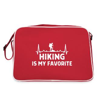 Klettern Kletterer Hiking Sprüche Geschenk - Retro Tasche - Rot/Weiß - Hinten