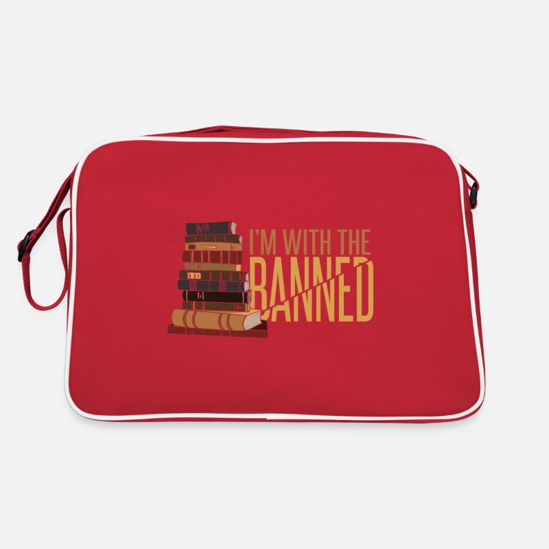 Ich bin bei den Verbotenen - Retro Tasche - Rot/Weiß
