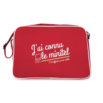 J'ai connu le minitel - Je suis vieille - Sac Retro - rouge/blanc - Dos