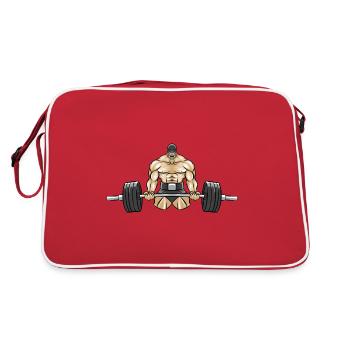 Lifting Weights Haltère Poids musculaires - Sac Retro - rouge/blanc - Dos